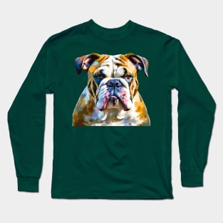 English Bulldog Impressionism Long Sleeve T-Shirt